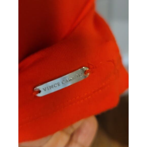 Vince Camuto Blouse Women's Size Small Red Rayon Mock Neck Party Cocktail - Picture 7 of 11